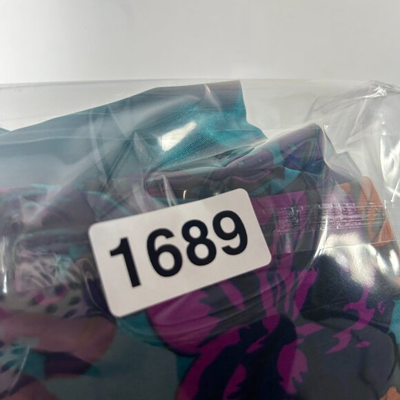 Victorias Secret Gold Label womans Floral Robe One Size teal purple pink green - Picture 10 of 11